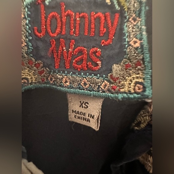 JOHNNY WAS Blue Edda Embroidered Dress XS - Picture 11 of 14